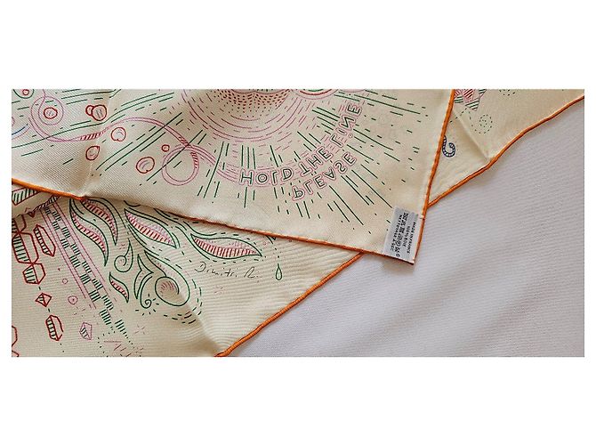 Pañuelo de seda Hermès Multicolor Crudo - vista 10