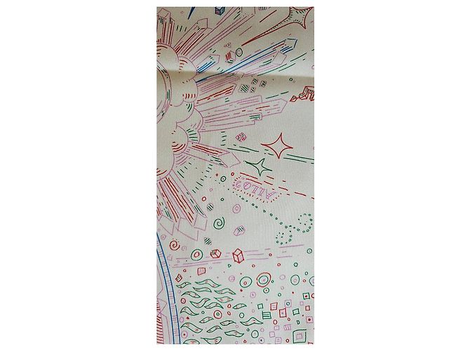 Pañuelo de seda Hermès Multicolor Crudo - vista 3