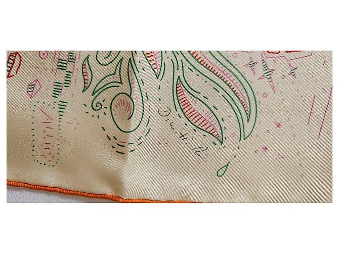 Pañuelo de seda Hermès Multicolor Crudo - vista 9