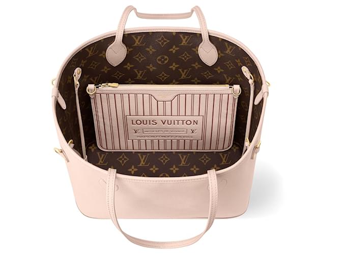 Borsa Louis Vuitton Neverfull MM Monogram Inside Out Marrone Rosa - vista 2
