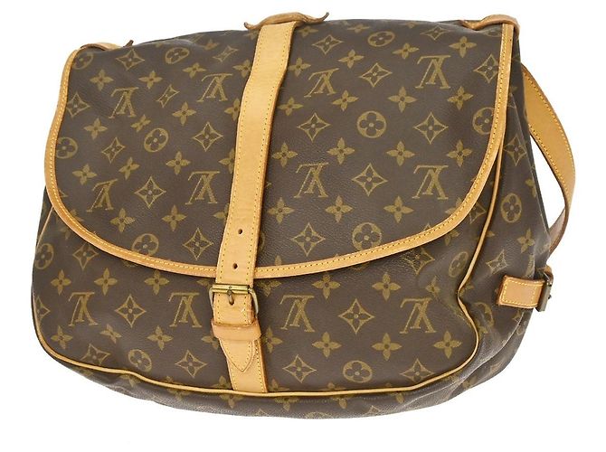 Louis Vuitton Saumur Monogram Canvas 35 Marrone - vista 2