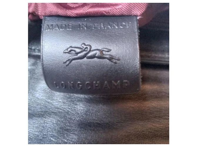 Longchamp Borsa a tracolla in pelle nera Nero - vista 8