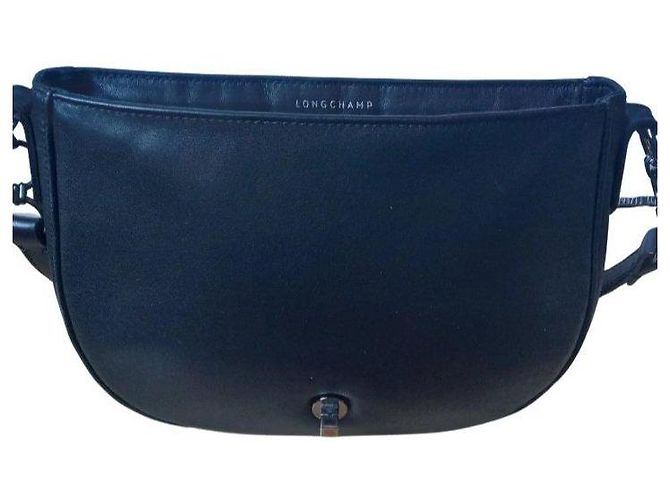 Borsa a tracolla Longchamp in pelle nera Nero - vista 10