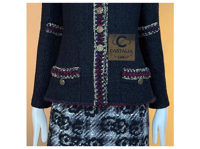 Timeless Chanel Paris / Shanghai Tweed-Jacke Schwarz - Ansicht 4