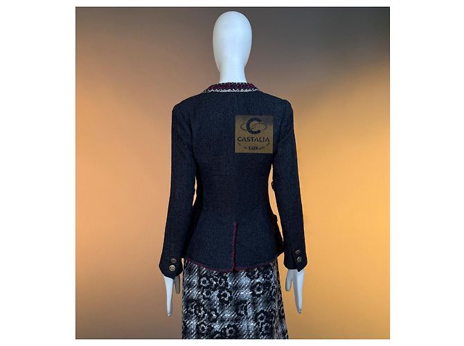 Timeless Chanel Paris / Shanghai Tweed-Jacke Schwarz - Ansicht 5