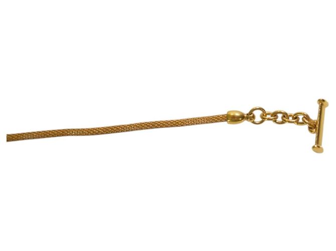 Yves Saint Laurent Collana Pendente in Vetro Ambra e Oro D'oro - vista 8