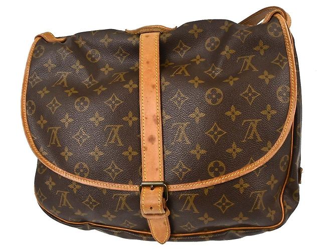 Louis Vuitton Saumur Monogram Canvas 35 Marrone - vista 2