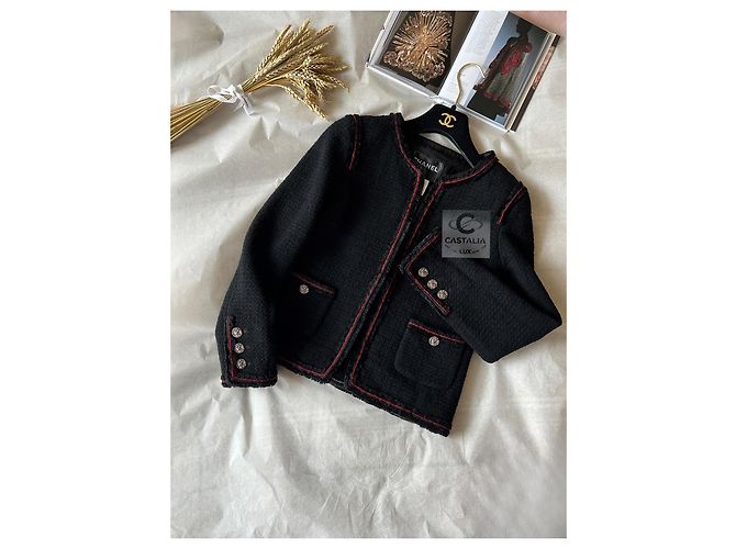 Chanel Giacca Tweed Nero Métiers d'Art 2009 - vista 3