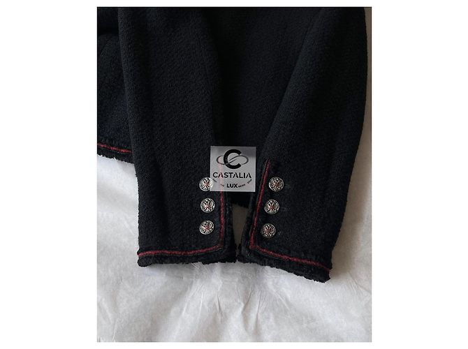 Chanel Giacca Tweed Nero Métiers d'Art 2009 - vista 6