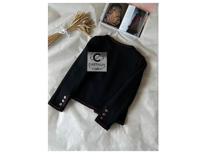 Chanel Giacca Tweed Nero Métiers d'Art 2009 - vista 7