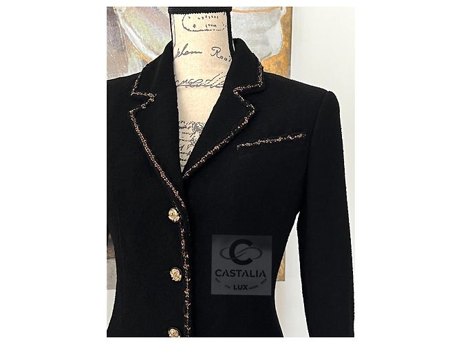 Chanel Paris / Venedig Cruise Collection Tweed-Jacke Schwarz - Ansicht 3