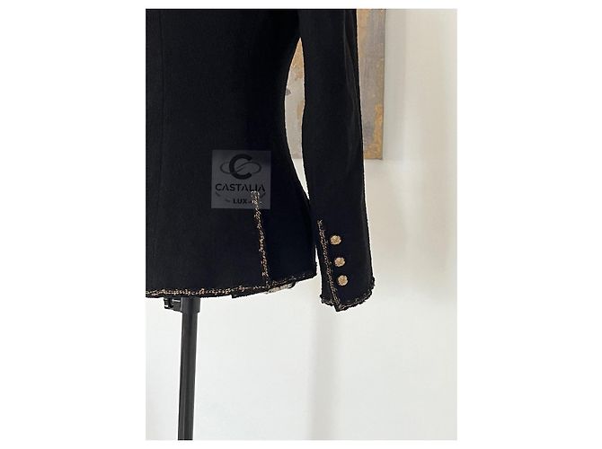 Chanel Paris / Venedig Cruise Collection Tweed-Jacke Schwarz - Ansicht 5