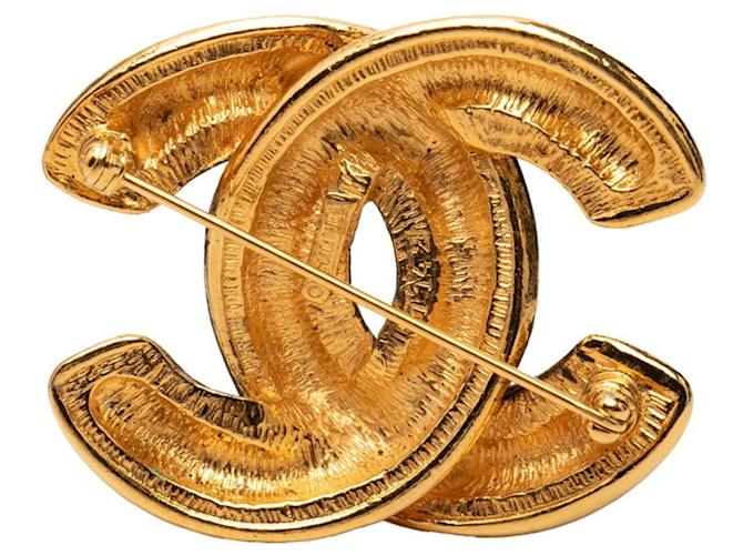 Spilla Chanel Coco Mark Matelassé D'oro - vista 2