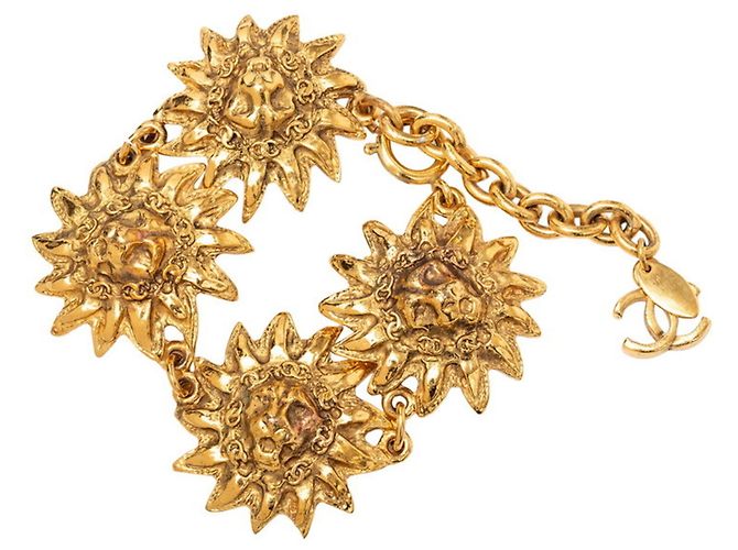 Bracciale Charm Chanel Vintage Motif Lion D'oro - vista 2