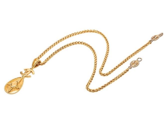 Collana Chanel Vintage Coco Mark Rogue Chain D'oro - vista 3
