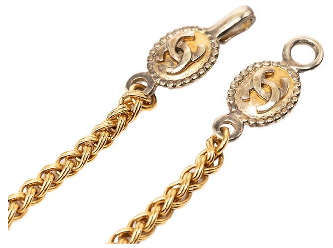 Collana Chanel Vintage Coco Mark Rogue Chain D'oro - vista 5