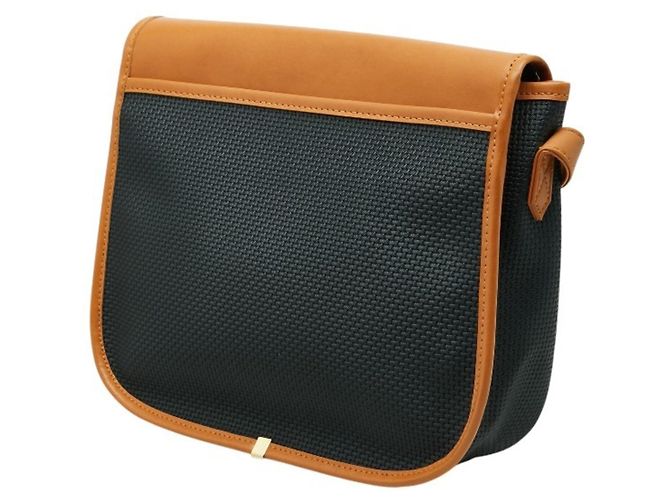 Borsa a tracolla in pelle marrone e blu navy Saint Laurent - vista 2