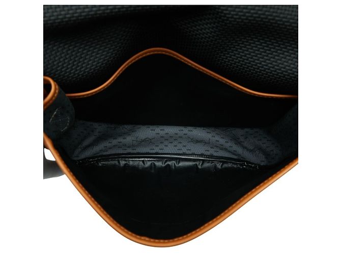 Borsa a tracolla in pelle marrone e blu navy Saint Laurent - vista 6
