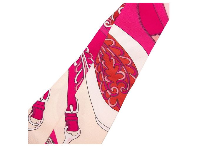 Foulard Hermès Twilly Festival des Amazones Rosa - vista 2