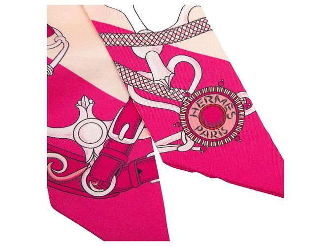 Foulard Hermès Twilly Festival des Amazones Rosa - vista 3