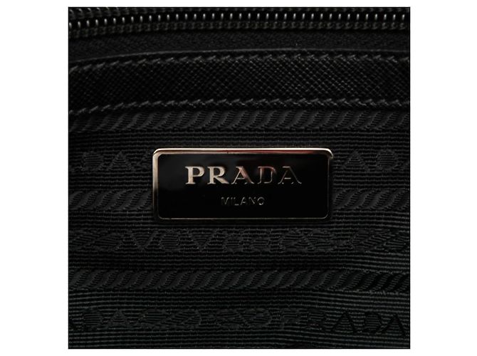 Borsa a mano/Borsa a tracolla con placca logo Triangle Prada Nero - vista 5