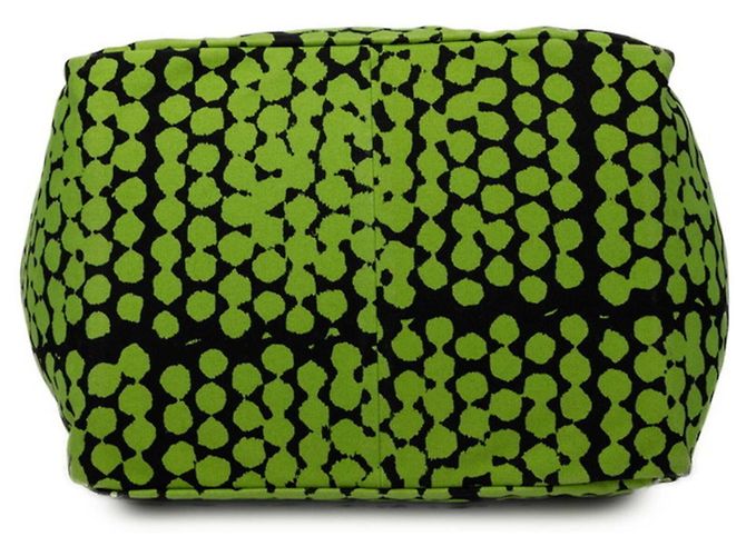 Borsa Tote Bottega Veneta Vache Bubble Print Nero Verde - vista 3