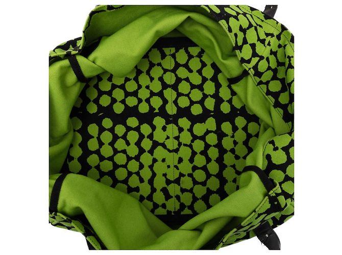 Borsa Tote Bottega Veneta Vache Bubble Print Nero Verde - vista 4