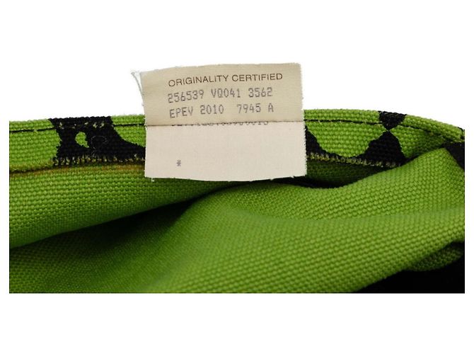 Borsa Tote Bottega Veneta Vache Bubble Print Nero Verde - vista 6