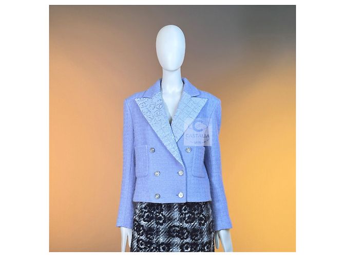 Chanel Lavendel-Tweed-Jacke Herbst 2021 - Ansicht 4
