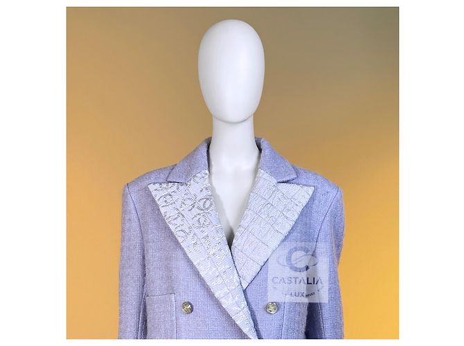 Chanel Lavendel-Tweed-Jacke Herbst 2021 - Ansicht 5