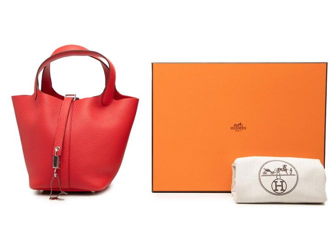 Hermès Hermes Picotin Lock PM Handtasche Rot - Ansicht 7