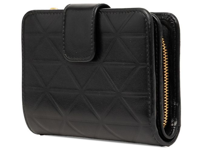 Portefeuille pliable avec logo Triangle Prada Noir - vue 2