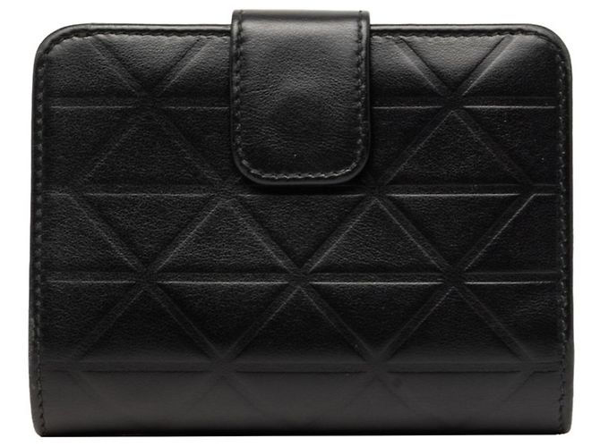 Portefeuille pliable avec logo Triangle Prada Noir - vue 3