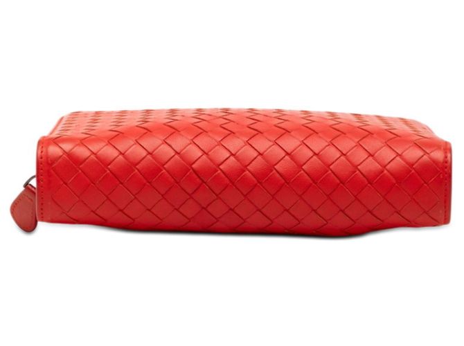 Borsa a tracolla e a spalla in pelle rossa Intrecciato Bottega Veneta Rosso - vista 3