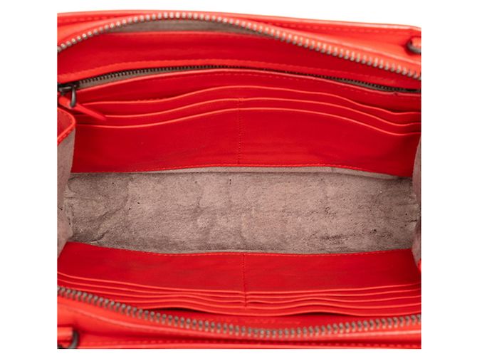 Borsa a tracolla e a spalla in pelle rossa Intrecciato Bottega Veneta Rosso - vista 4
