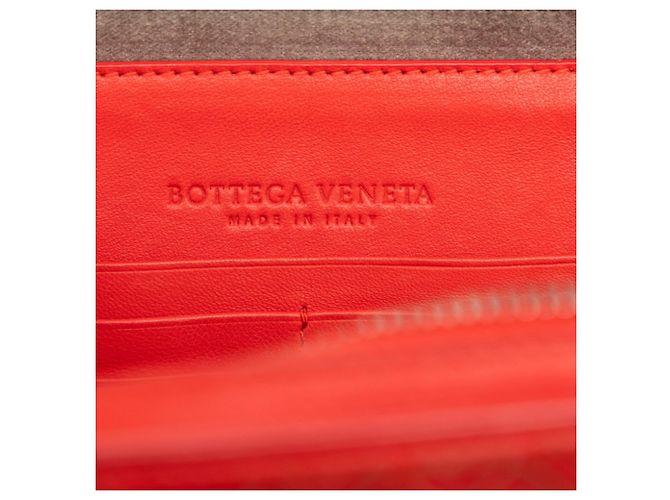 Borsa a tracolla e a spalla in pelle rossa Intrecciato Bottega Veneta Rosso - vista 5