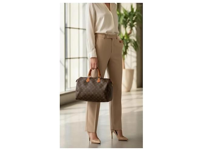 Louis Vuitton Speedy 35 Monogram Marrone - vista 2