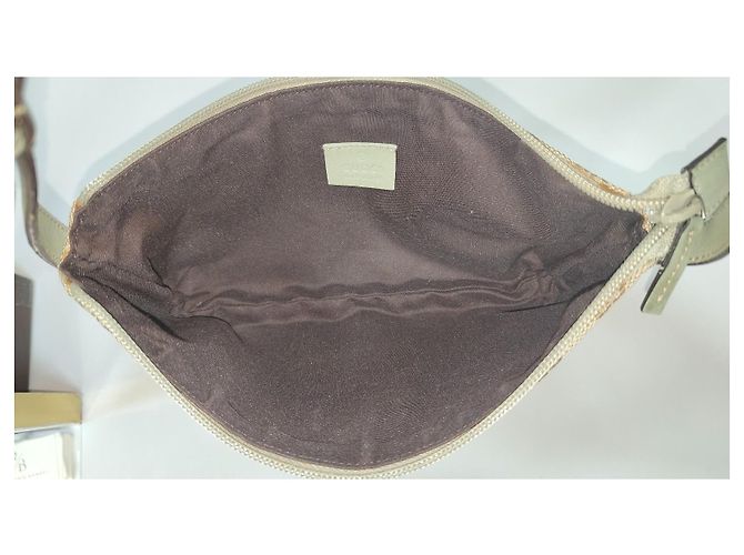 Sac bandoulière Gucci GG Supreme Beige et Vert Marron clair - vista 12