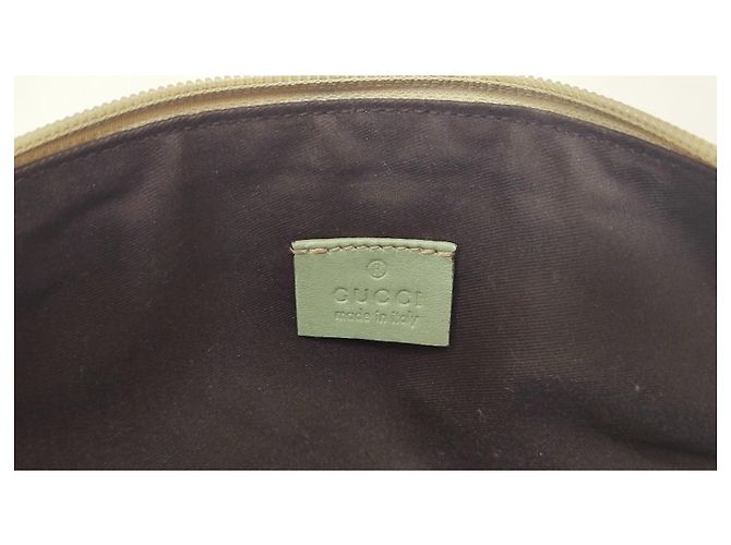 Sac bandoulière Gucci GG Supreme Beige et Vert Marron clair - vista 13