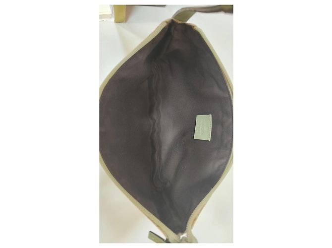 Sac bandoulière Gucci GG Supreme Beige et Vert Marron clair - vista 15