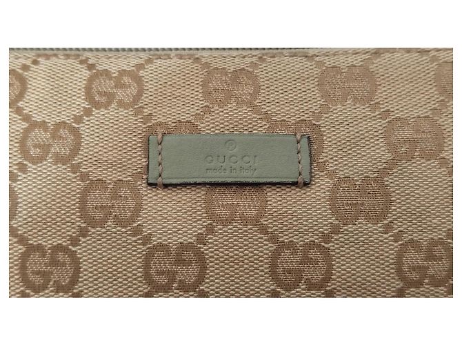 Sac bandoulière Gucci GG Supreme Beige et Vert Marron clair - vista 7