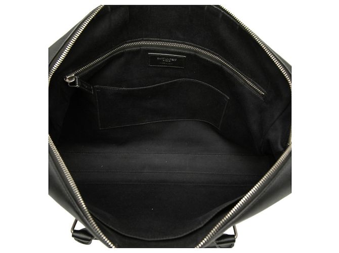 Borsa a tracolla in pelle nera Saint Laurent Nero - vista 4