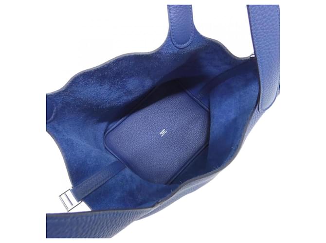 Hermès Borsa Hermes Picotin Lock MM Blu - vista 6