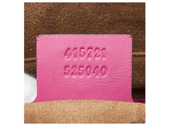 Borsa Tote Gucci GG Supreme Rosa Rosso Beige - vista 10