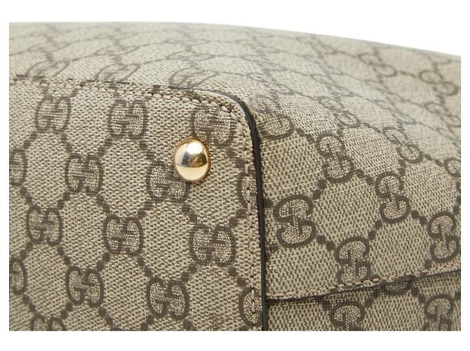 Borsa Tote Gucci GG Supreme Rosa Rosso Beige - vista 4