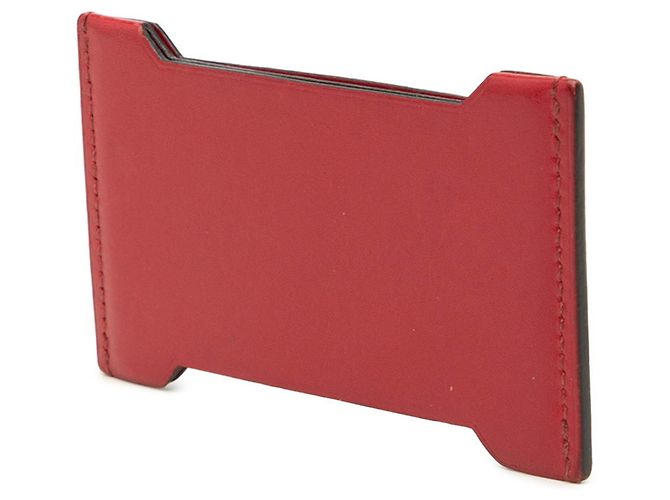 Hermès Hermes Manhattan Card Case in Bordeaux Leather Red Dark red - view 2