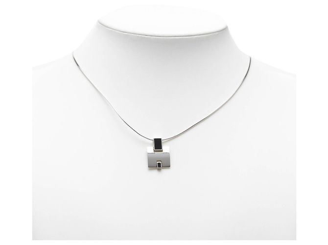 Hermès Collier pendentif Eileen Chain Hermes Noir - vue 6