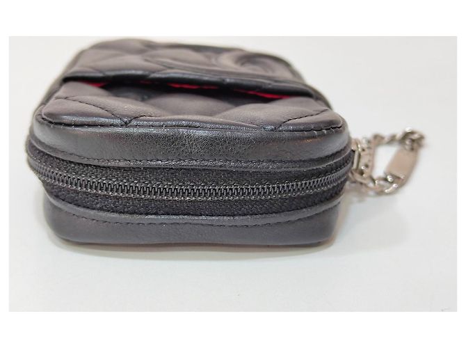 Chanel Quilted Leather Mini Clutch Black - view 5