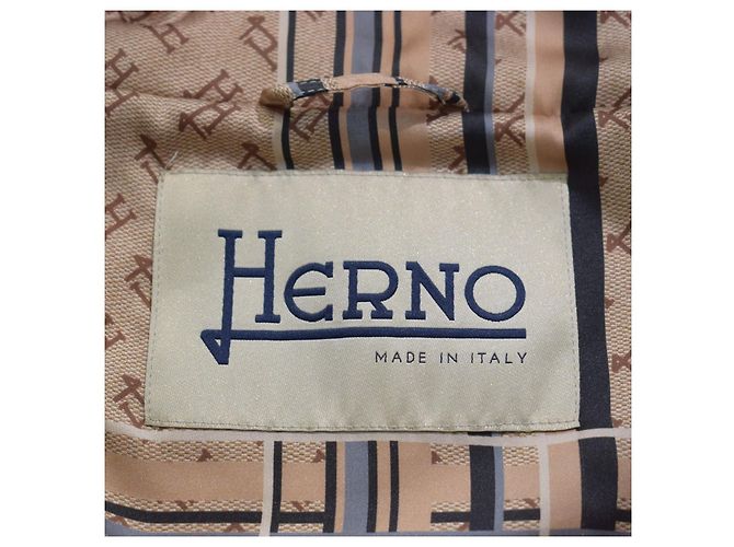 Herno Officina Tessile Trench de Algodón con Capucha - Off White Blanco - vista 6