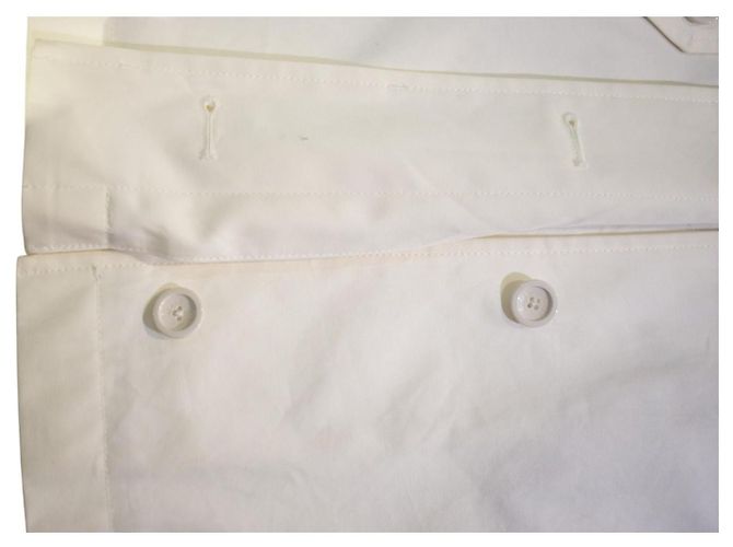 Herno Officina Tessile Trench de Algodón con Capucha - Off White Blanco - vista 9